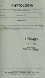 Phytologia v.81 no.3 1996_cover