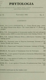 Phytologia v.73 no.3 1992_cover