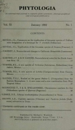 Phytologia v.72 no.1 1992_cover