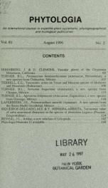 Phytologia v.81 no.2 1996_cover