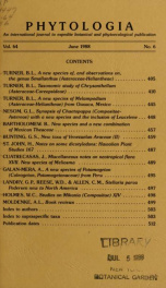 Phytologia v.64 no.6 1988_cover