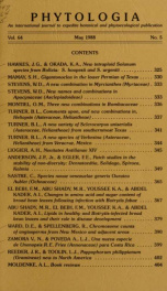 Phytologia v.64 no.5 1988_cover