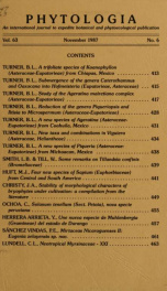 Phytologia v.63 no.6 1987_cover