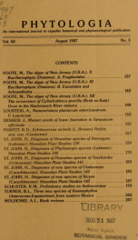 Phytologia v.63 no.3 1987_cover