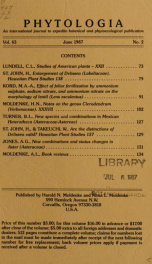 Phytologia v.63 no.2 1987_cover