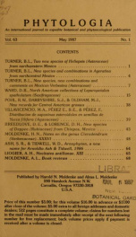 Phytologia v.63 no.1 1987_cover