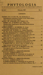 Phytologia v.62 no.1 1987_cover