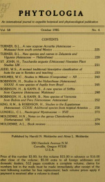 Phytologia v.58 no.4 1985_cover