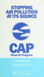 CAP clean air program, draft regulation appendices[Ontario Ministry of the Environment] 1_cover