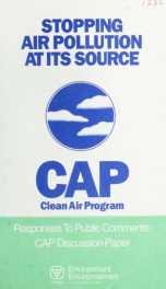 CAP clean air program, CAP discussion paper, public comments[Ontario Environment]_cover