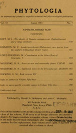 Phytologia v.53 no.7 1983_cover