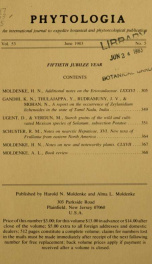 Phytologia v.53 no.5 1983_cover