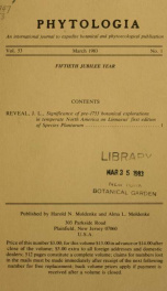 Phytologia v.53 no.1 1983_cover