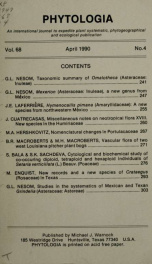 Phytologia v.68 no.4 1990_cover