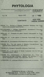 Phytologia v.78 no.3 1995_cover