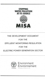 The Development document for the effluent monitoring regulation for the electric power generation sector_cover