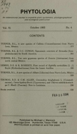 Phytologia v.75 no.4 1993_cover