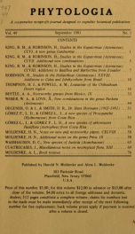 Phytologia v.49 no.1 1981_cover