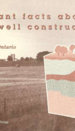 Important facts about water well construction : water wells in Ontario_cover