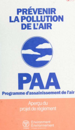 Programme D'assainissement De L'air (CAP-PAA)_cover