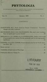 Phytologia v.74 no.1 1993_cover
