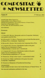 Compositae newsletter no.39 2003_cover