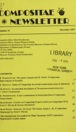 Compositae newsletter no.31 1997_cover