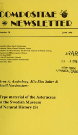 Compositae newsletter no.28 1996_cover