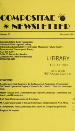 Compositae newsletter no.22 1992_cover