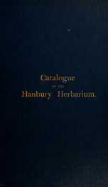 Catalogue of the Hanbury Herbarium, in the Museum of the Pharmaceutical Society of Great Britain 1892._cover