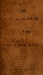 Catalogue of the plants in the Queensland Botanic Gardens_cover