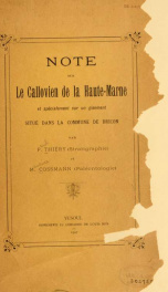 Note sur le Callovien de la Haute-Marne : et spécialement sur un gisement situé dans la commune de Bricon_cover