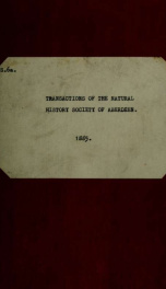 Transactions of the Natural History Society of Aberdeen_cover