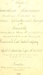 Annulosa javanica, or, An attempt to illustrate the natural affinities and analogies of the insects collected in Java by Thomas Horsfield ... and deposited by him in the museum of the Honourable East-India Company_cover