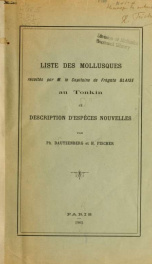 Liste des mollusques récoltés par M. le capitaine de frégate Blaise au Tonkin et description d'espèces nouvelles_cover