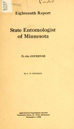 Report, State Entomologist of Minnesota to the Governor 18th 1920_cover