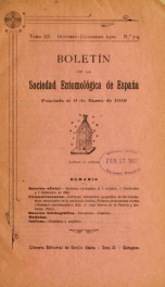 Boletín de la Sociedad entomológica de España t. 3 no. 7-9 oct-dic 1920_cover