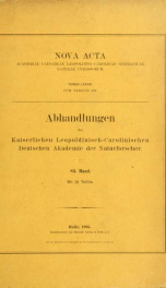 Nova acta Academiae Caesareae Leopoldino-Carolinae Germanicae Naturae Curiosorum 83.Bd. (1905)_cover