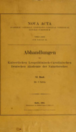 Nova acta Academiae Caesareae Leopoldino-Carolinae Germanicae Naturae Curiosorum 82.Bd. (1904)_cover