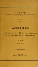 Nova acta Academiae Caesareae Leopoldino-Carolinae Germanicae Naturae Curiosorum 81.Bd. (1903)_cover