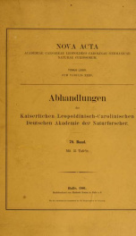 Nova acta Academiae Caesareae Leopoldino-Carolinae Germanicae Naturae Curiosorum 79.Bd. (1901)_cover