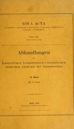 Nova acta Academiae Caesareae Leopoldino-Carolinae Germanicae Naturae Curiosorum 73.Bd. (1907)_cover