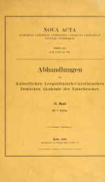 Nova acta Academiae Caesareae Leopoldino-Carolinae Germanicae Naturae Curiosorum 71.Bd. (1898)_cover