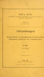 Nova acta Academiae Caesareae Leopoldino-Carolinae Germanicae Naturae Curiosorum 72.Bd. (1899)_cover