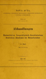 Nova acta Academiae Caesareae Leopoldino-Carolinae Germanicae Naturae Curiosorum 68.Bd. (1897)_cover