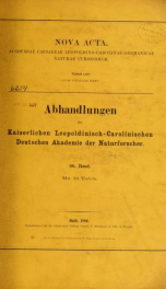 Nova acta Academiae Caesareae Leopoldino-Carolinae Germanicae Naturae Curiosorum 66.Bd. (1896)_cover