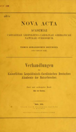 Nova acta Academiae Caesareae Leopoldino-Carolinae Germanicae Naturae Curiosorum 62.Bd. (1894)_cover