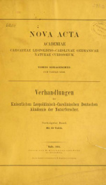 Nova acta Academiae Caesareae Leopoldino-Carolinae Germanicae Naturae Curiosorum 60.Bd. (1894)_cover