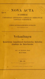 Nova acta Academiae Caesareae Leopoldino-Carolinae Germanicae Naturae Curiosorum 58.Bd. (1893)_cover