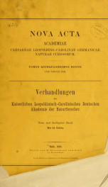 Nova acta Academiae Caesareae Leopoldino-Carolinae Germanicae Naturae Curiosorum 59.Bd. (1893)_cover